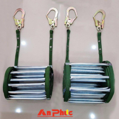 Thang dây thoát hiểm bậc thép mạ kẽm trắng chống rỉ